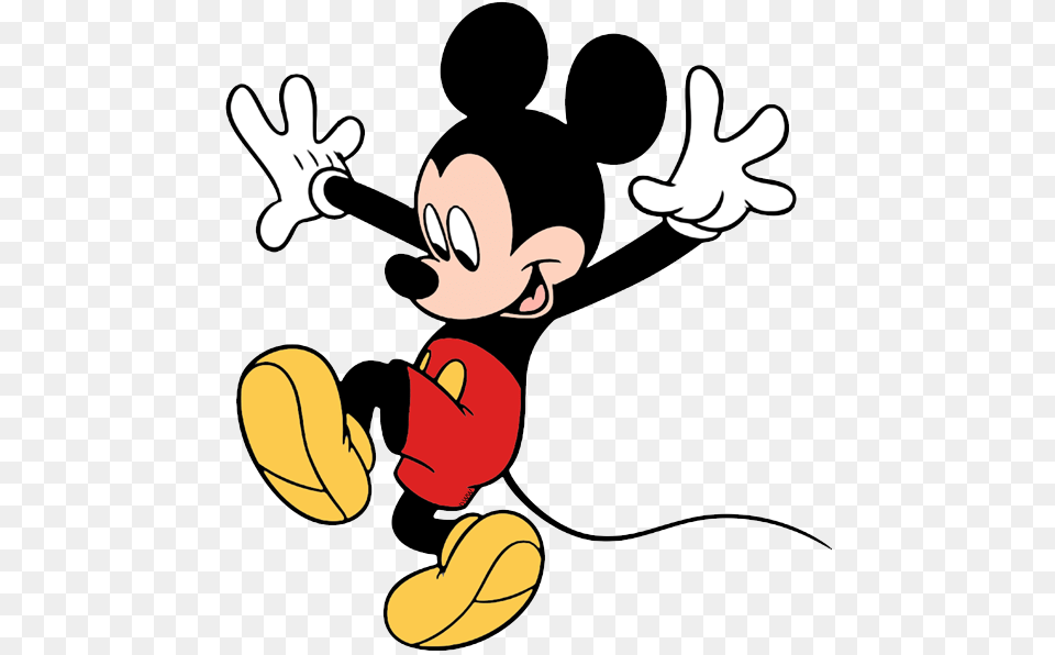 Mickey Jumping Down Mickey Mouse, Cartoon, Nature, Outdoors, Snow Free Transparent Png