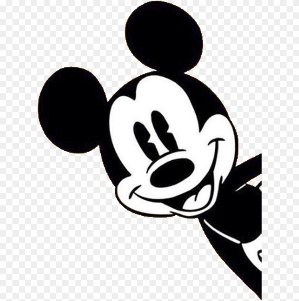 Mickey Mickeymouse Blackandwhite Mouse Cartoon Cartoons Mickey Blanco Y Negro, Stencil, Baby, Person, Face Free Png