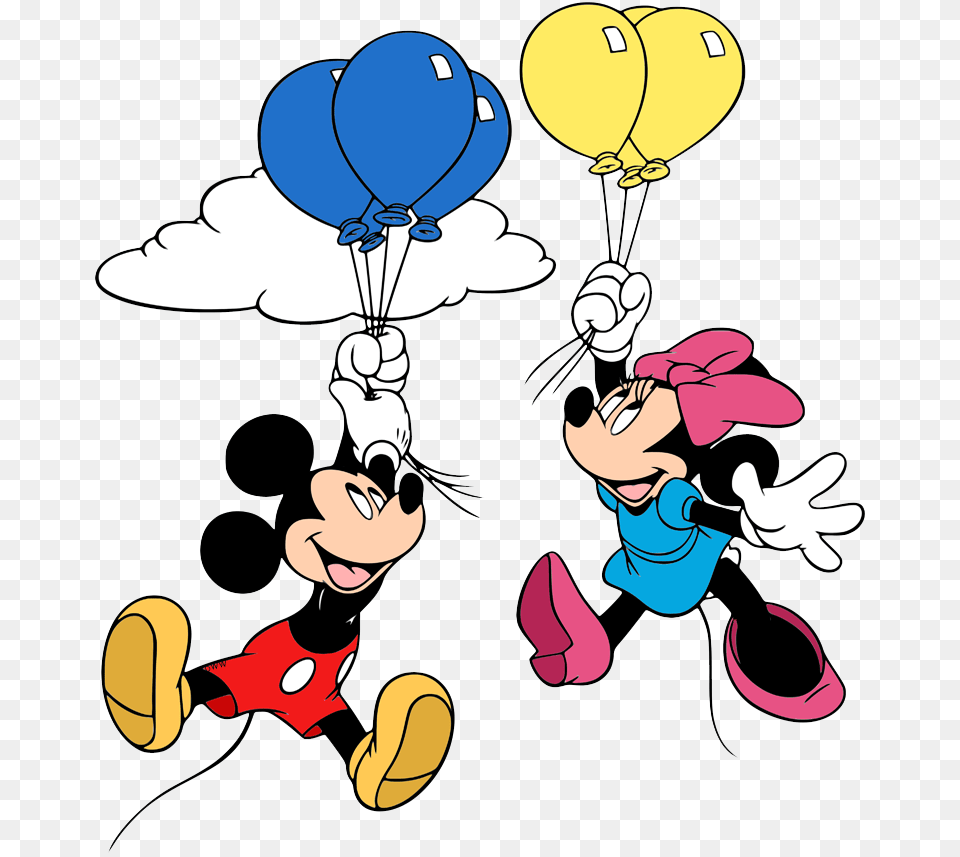 Mickey Minnie Floating Balloons, Balloon, Baby, Person, Cartoon Png