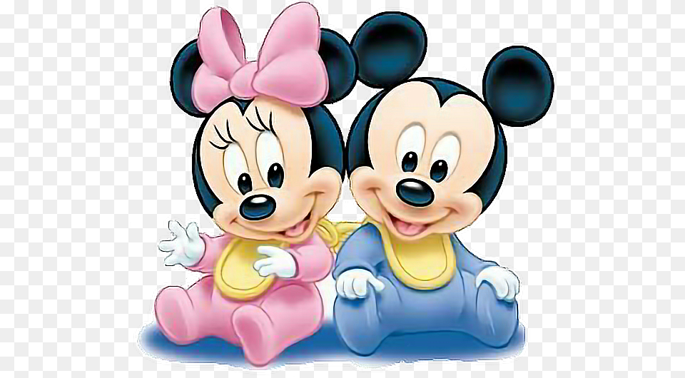 Mickey Minnie Mickeymouse Minniemouse Mouse Baby Mickey Y Minnie Bebe, Figurine, Book, Comics, Publication Png Image