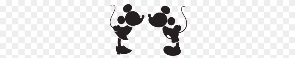 Mickey Minnie Mouse Black And White Clipart, Silhouette, Stencil, Smoke Pipe, Animal Free Png Download
