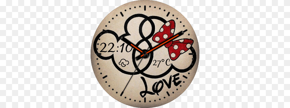 Mickey Minnie Watch Face Preview, Clock, Analog Clock, Wall Clock Free Transparent Png