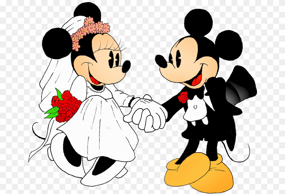Mickey Minnie Wedding Mickey And Minnie Mouse Wedding, Baby, Person, Cartoon, Face Free Png Download
