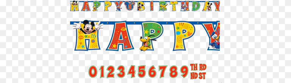 Mickey Mouse 39add An Age39 Jumbo Birthday Banner Farmer Mickey Mouse Birthday Banner, Person Png