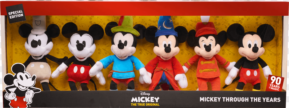 Mickey Mouse 90th Anniversary Through The Years Bean Mickey Mouse 90th Anniversary Plush Free Transparent Png