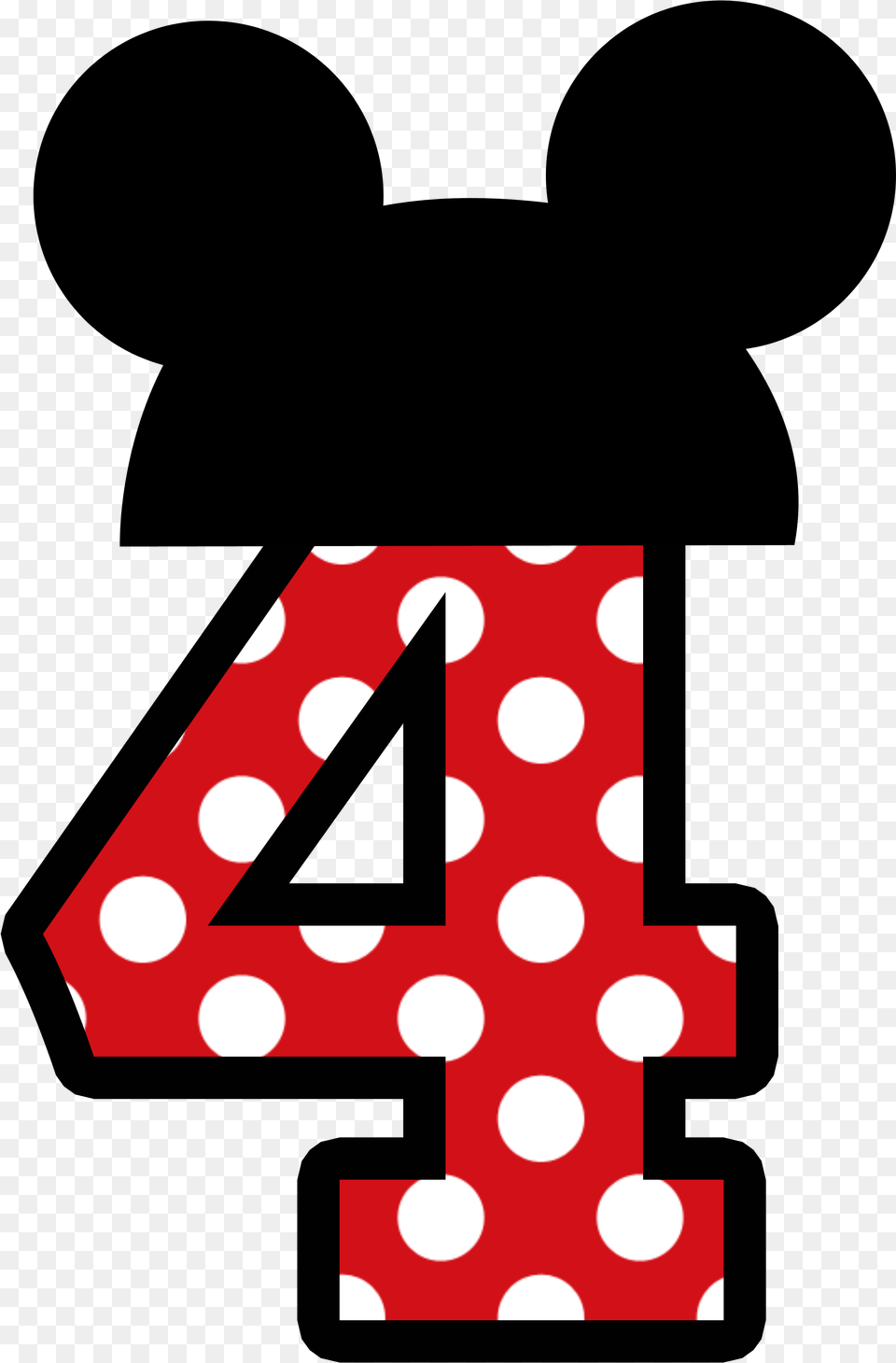 Mickey Mouse And Friends Birthday Minnie Number 3 Mickey Mouse, Pattern, Symbol, Text, Polka Dot Free Png Download