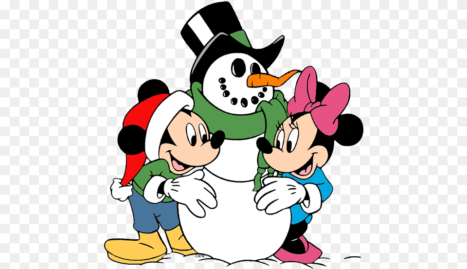 Mickey Mouse And Minnie Mouse Clipart, Baby, Person, Outdoors, Winter Png Image