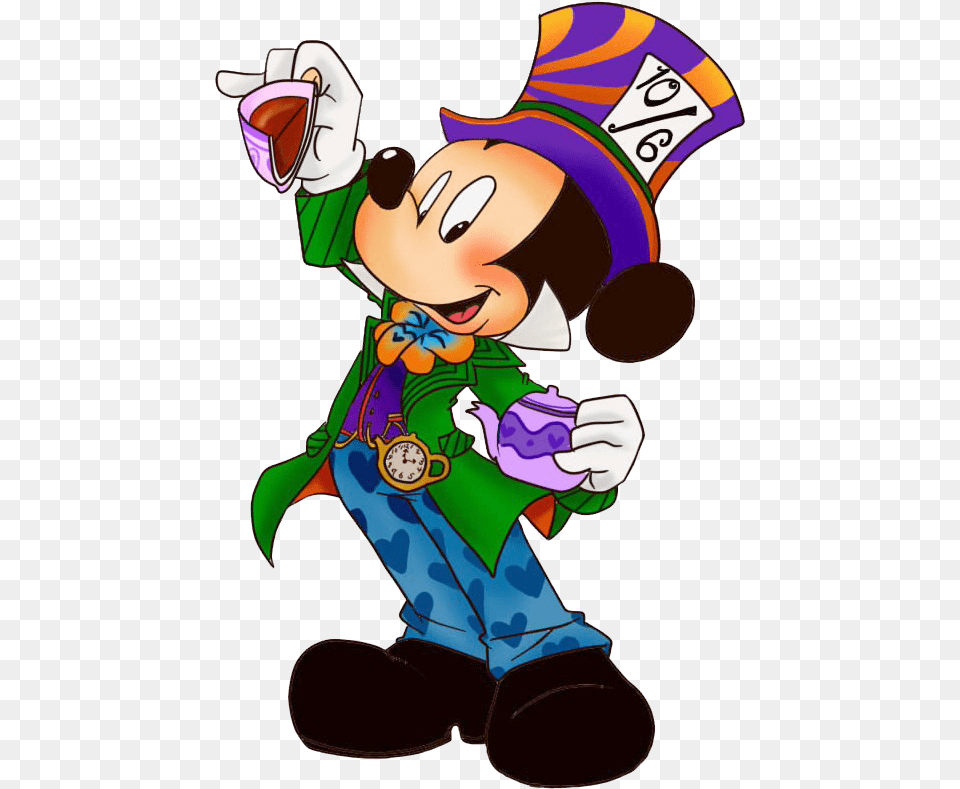 Mickey Mouse As Mad Hatter, Baby, Person, Cartoon Free Transparent Png