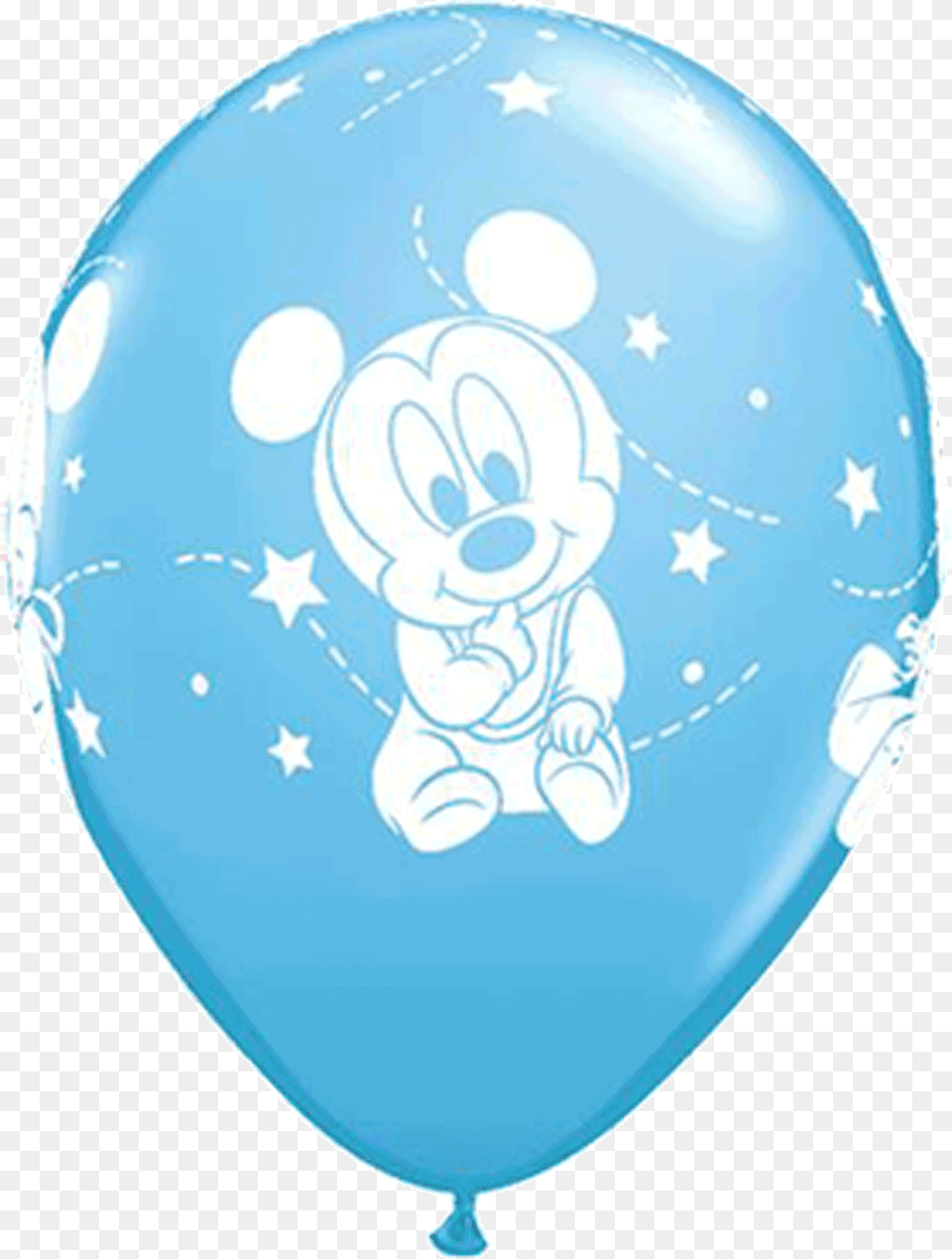 Mickey Mouse Baby Stars Pale Blue Baby Mickey Mouse Ballon, Balloon Free Transparent Png