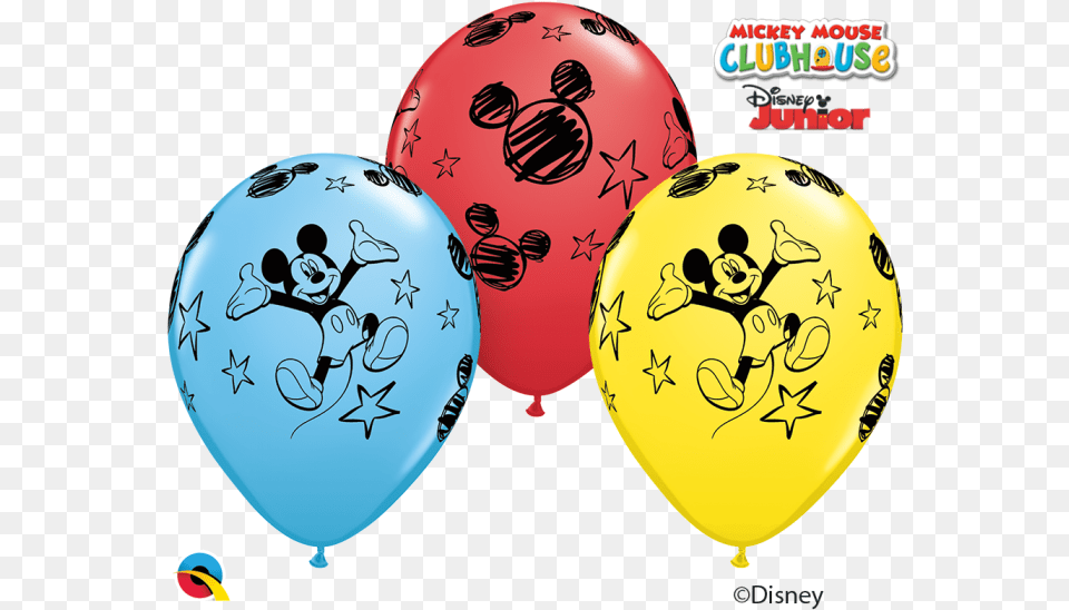 Mickey Mouse Balloons Red Blue Balloons Yellow Balloons, Balloon, Face, Head, Person Free Png Download
