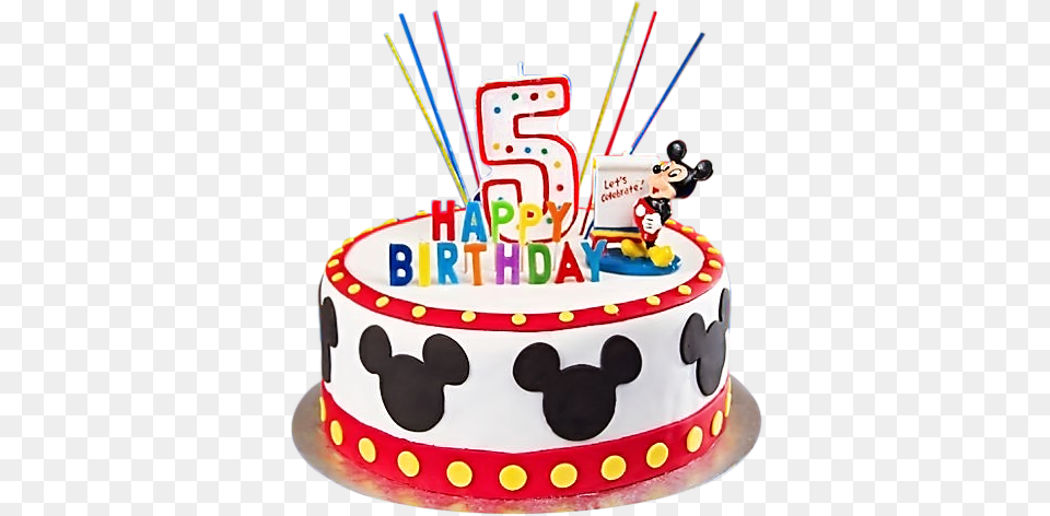 Mickey Mouse Birthday Cake Image Cake Mickey Mouse, Birthday Cake, Cream, Dessert, Food Free Png