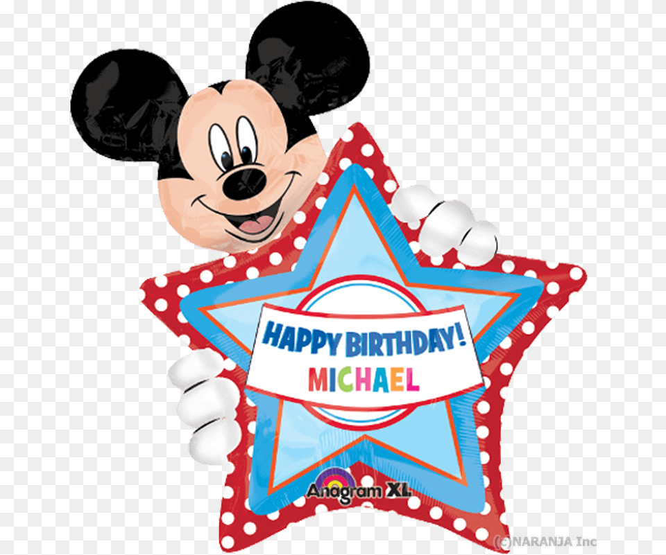 Mickey Mouse Birthday Michael Clipart Full Size Clipart Mickey Mouse Happy Birthday, Sticker, Face, Head, Person Free Png