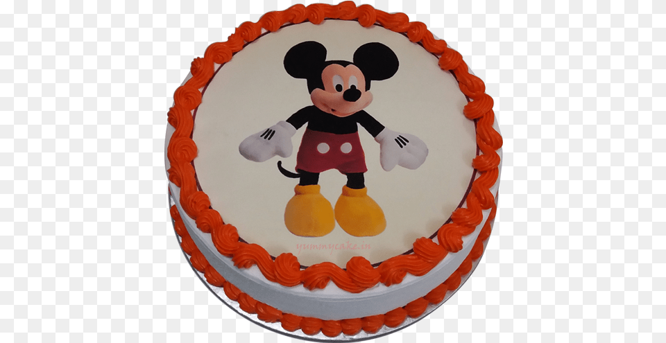 Mickey Mouse Cartoon Cake 1kg Mickey Mouse Cake, Birthday Cake, Cream, Dessert, Food Free Png