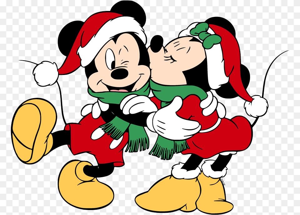 Mickey Mouse Christmas Clip Art Disney Galore Christmas Mickey And Minnie, Baby, Person, Face, Head Free Png