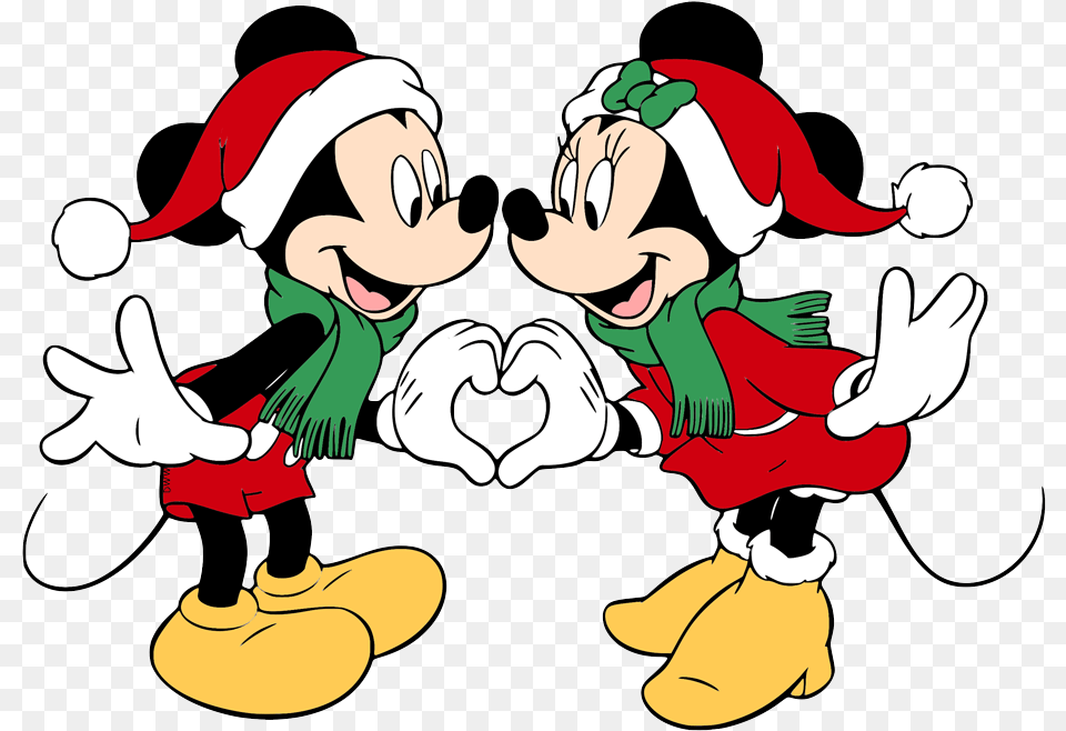 Mickey Mouse Christmas Clip Art Disney Galore Mickey And Minnie Christmas, Baby, Person, Cartoon Free Transparent Png