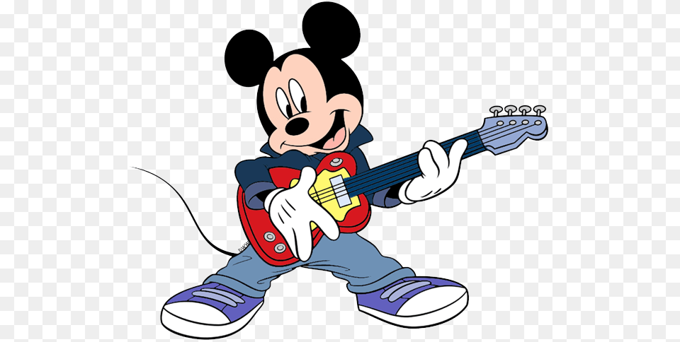 Mickey Mouse Clip Art Disney Clip Art Galore, Guitar, Musical Instrument, Baby, Person Free Png Download