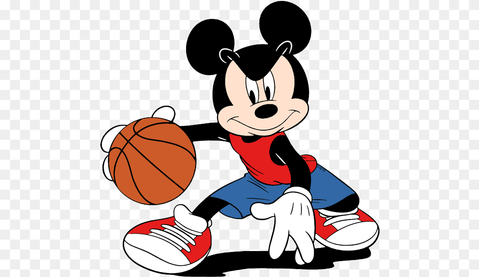 Mickey Mouse Clip Art Mickey Mouse Basketball Clipart Mickey Mouse Playing Basketball, Cartoon, Baby, Person Free Png Download