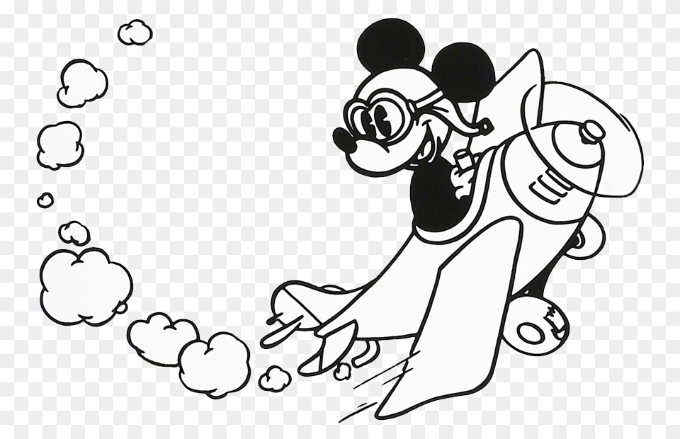 Mickey Mouse Clipart Black And White, Stencil, Person, Face, Head Free Transparent Png