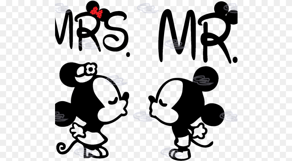 Mickey Mouse Clipart Couple Cute Mickey Mouse And Minnie Mouse, Blackboard Free Png
