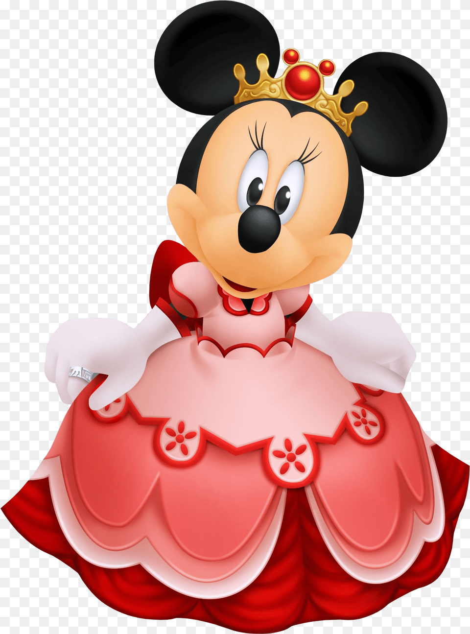 Mickey Mouse Clipart Gold Minnie Mouse Princess, Birthday Cake, Cake, Cream, Dessert Png Image