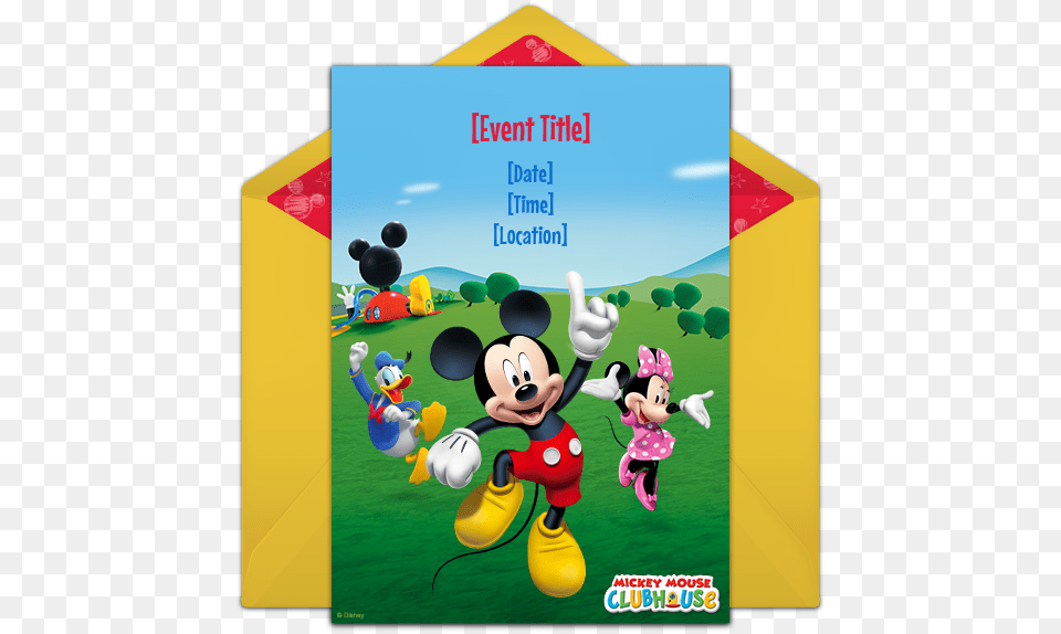 Mickey Mouse Club House Invitations, Baby, Person, Advertisement, Poster Free Transparent Png