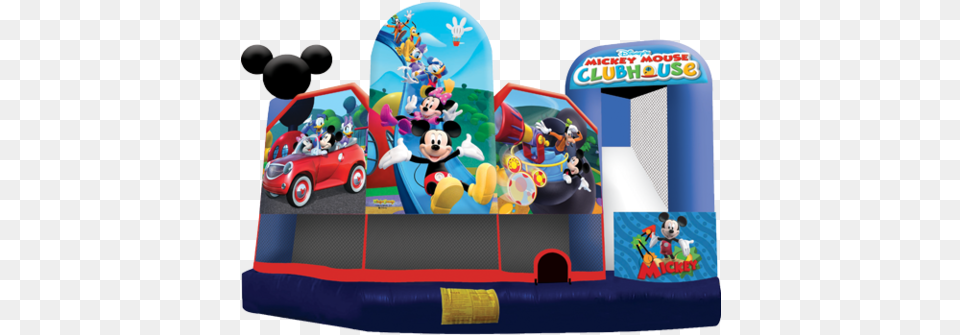 Mickey Mouse Clubhouse 5n1 Combo Bounce House Mickey Mouse Bounce House Rental, Inflatable, Game, Super Mario Png Image