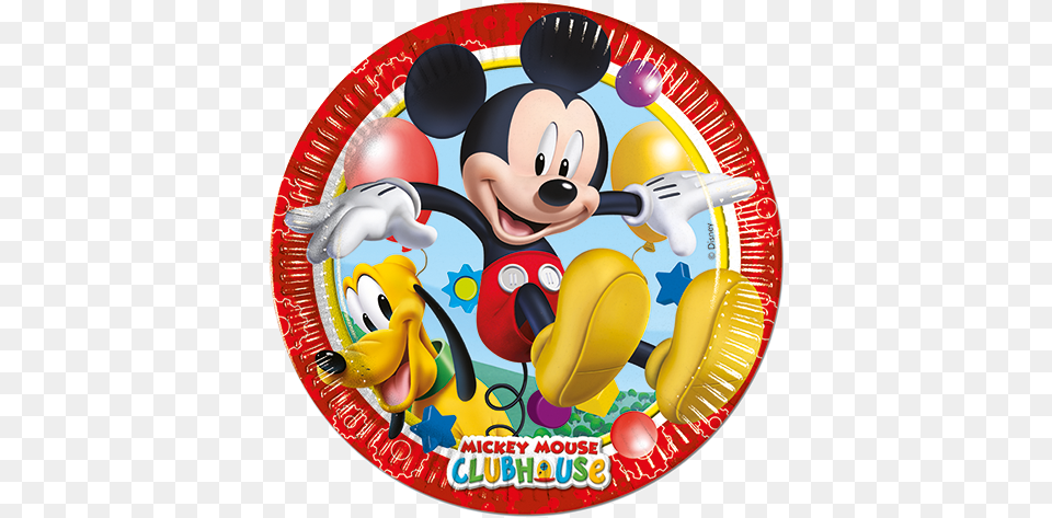 Mickey Mouse Clubhouse Circle Plates Mickey Mouse Club Circle, Baby, Person Free Png Download