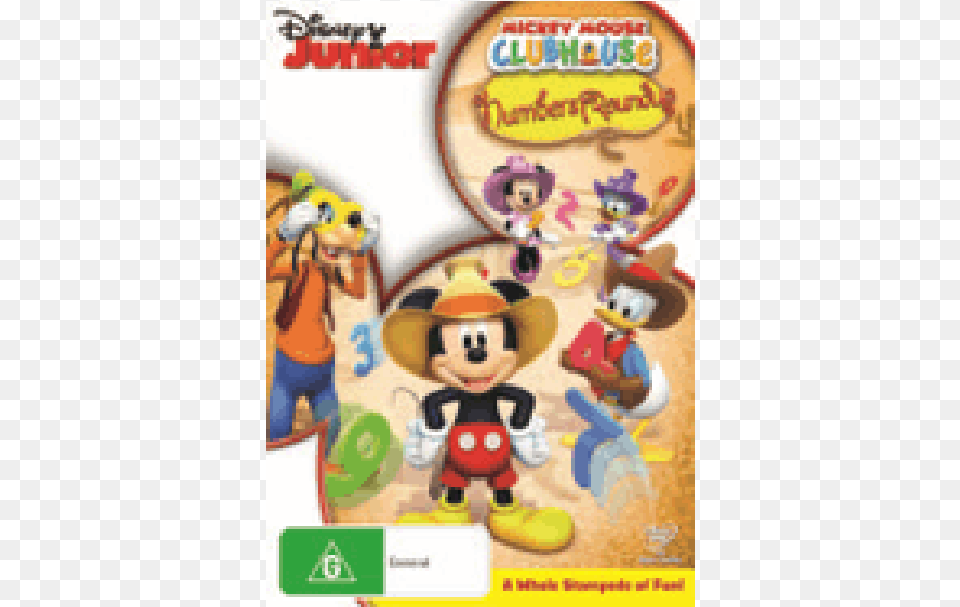 Mickey Mouse Clubhouse Mickey Mouse Clubhouse Numbers Round Up Dvd, Game, Super Mario, Baby, Person Free Transparent Png