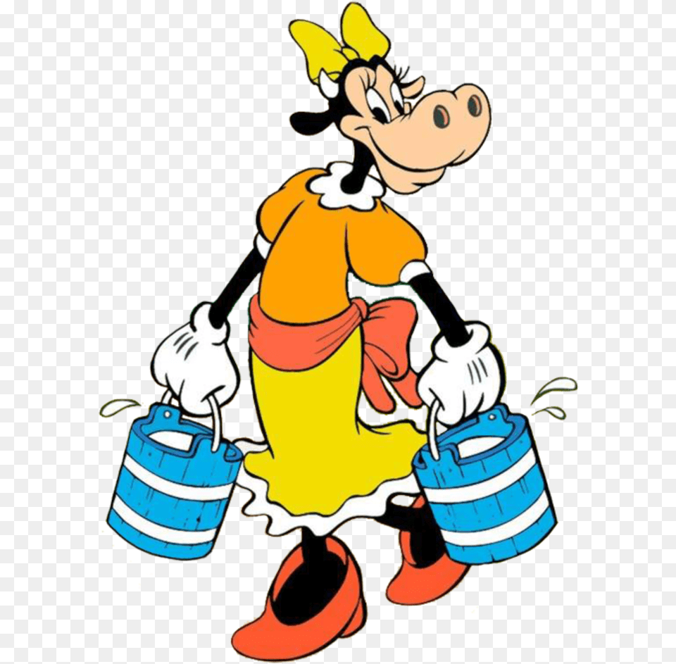 Mickey Mouse Cow Character, Cleaning, Person, Cartoon Free Png