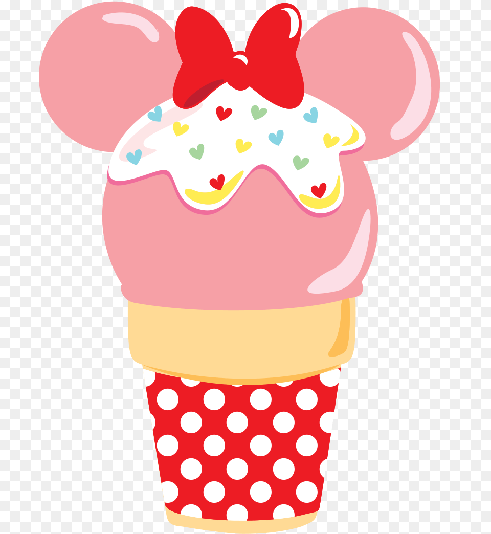 Mickey Mouse Cupcake Clipart, Cream, Dessert, Food, Ice Cream Png Image