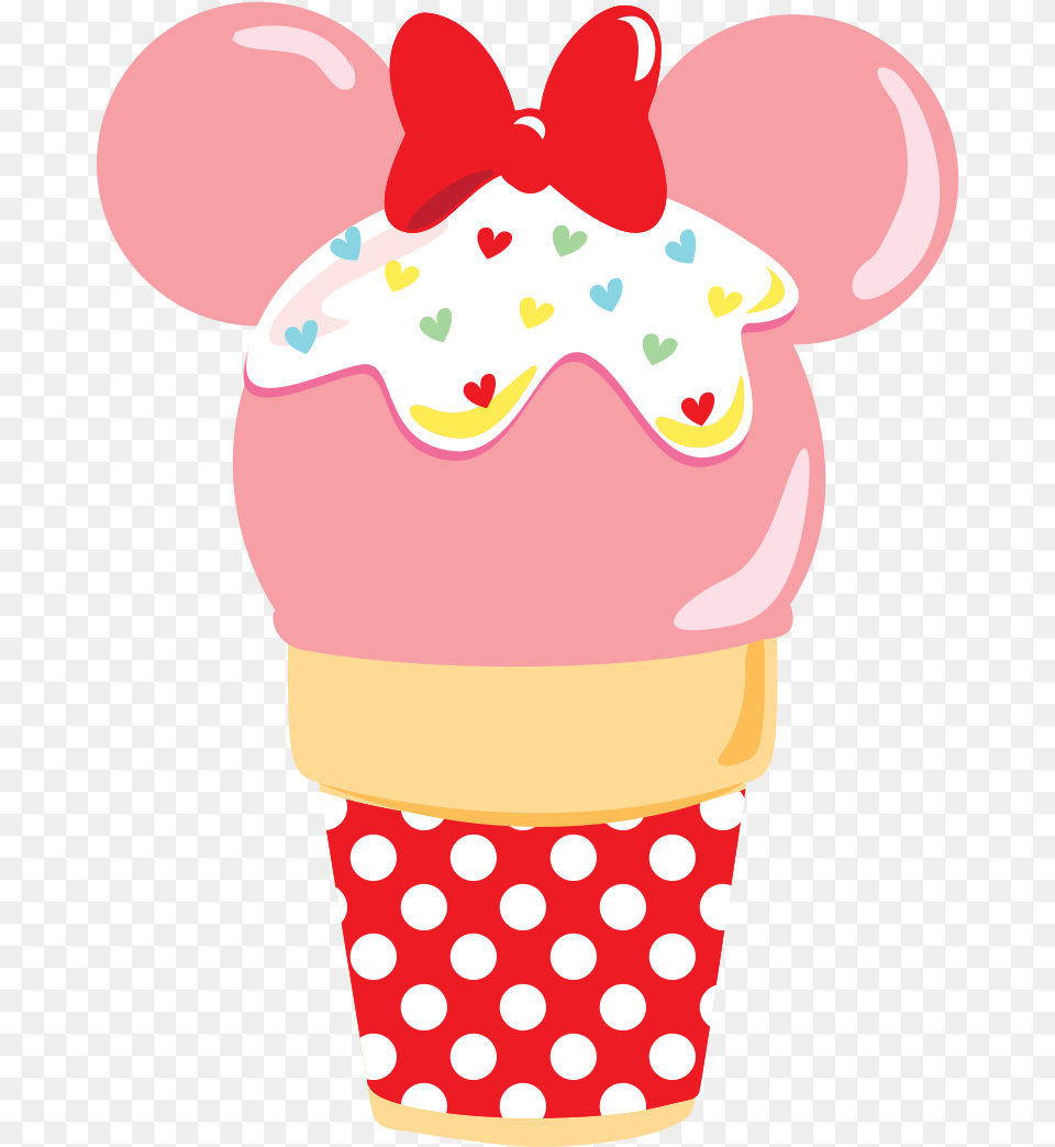 Mickey Mouse Cupcake Minnie Mouse Ice Cream, Dessert, Food, Ice Cream, Baby Free Transparent Png