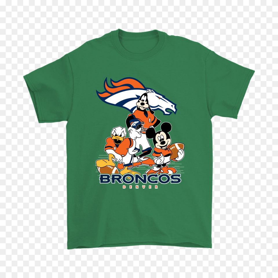 Mickey Mouse Denver Broncos American Football Shirts, Clothing, T-shirt, Person, Baby Png Image