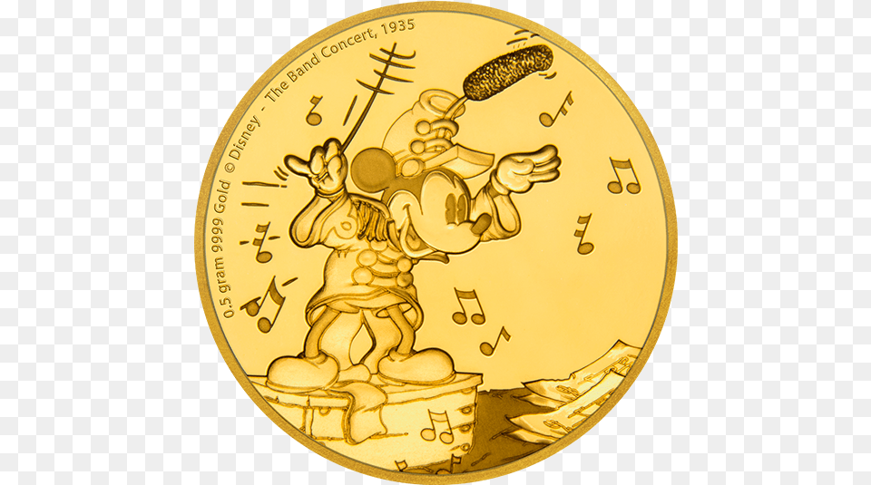 Mickey Mouse Disney Gold Coins, Coin, Money, Baby, Person Png Image