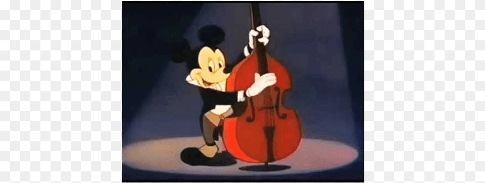 Mickey Mouse Double Bass, Cello, Musical Instrument, Baby, Person Free Png Download