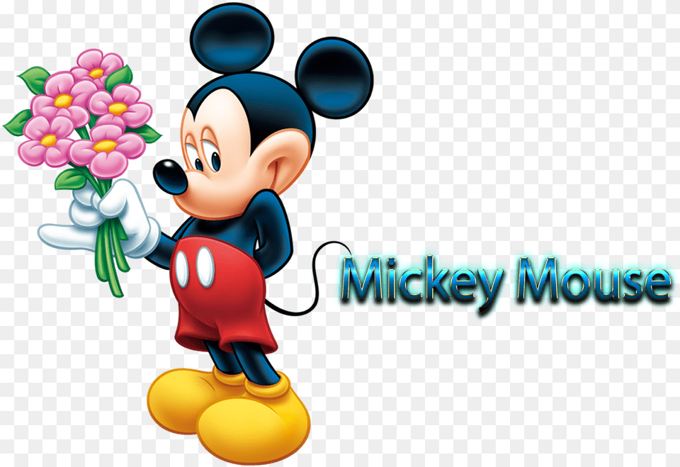 Mickey Mouse Mickey Mouse Flowers, Art, Graphics, Baby, Person Free Png Download