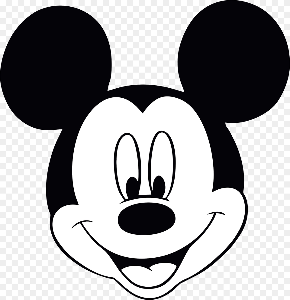 Mickey Mouse Face, Stencil, Cartoon, Logo Free Transparent Png