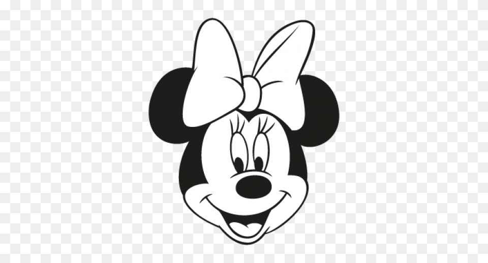 Mickey Mouse Face Black And White Gallery Images, Stencil, Cartoon, Flower, Plant Png Image