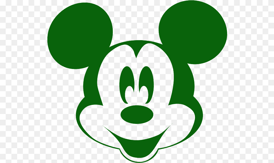 Mickey Mouse Face Cut Outs, Green Free Png Download