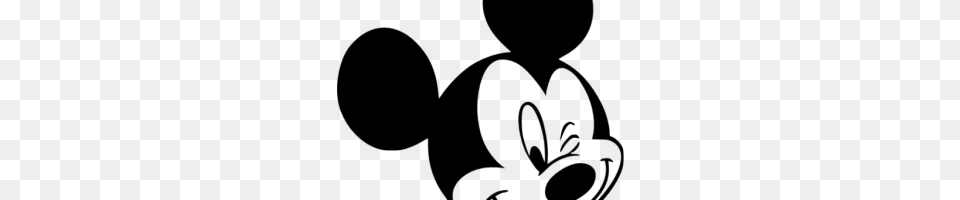 Mickey Mouse Face Image, Gray Free Transparent Png