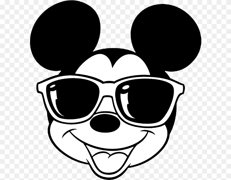 Mickey Mouse Face With Glasses Mickey Mouse Face Art, Accessories, Stencil, Sunglasses, Baby Free Png