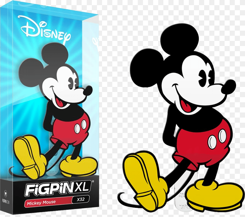 Mickey Mouse Figpin Xl Enamel Pin Mickey Mouse Classic Pose, Cartoon, Baby, Person Free Png