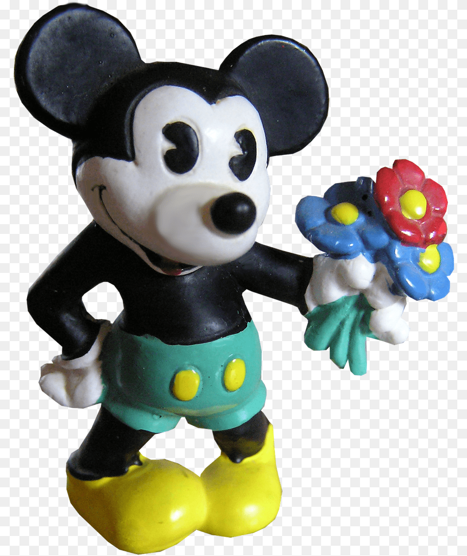 Mickey Mouse Flowers Photo Miki Mouse Cu Flori, Figurine, Toy Free Png Download