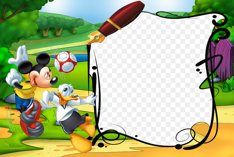 Mickey Mouse Frame Numbers Banner Clip Art Mickey Mouse Frame, Ball, Football, Soccer, Soccer Ball Free Png