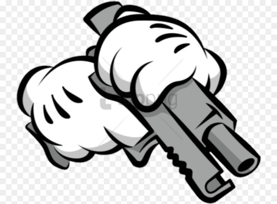 Mickey Mouse Hand With Gun Download Mickey Mouse Cool Drawings, Stencil, Adapter, Electronics, Coil Free Transparent Png