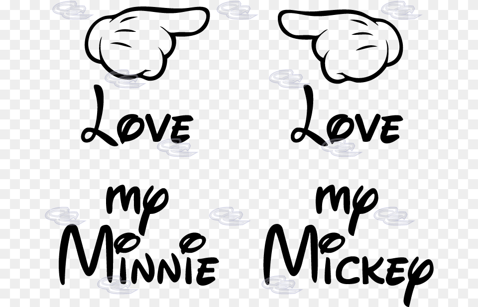 Mickey Mouse Hands Pointing I39m His Minnie Or I39m Her Mickey Wedding Honeymoon, Machine, Spoke, Accessories Png