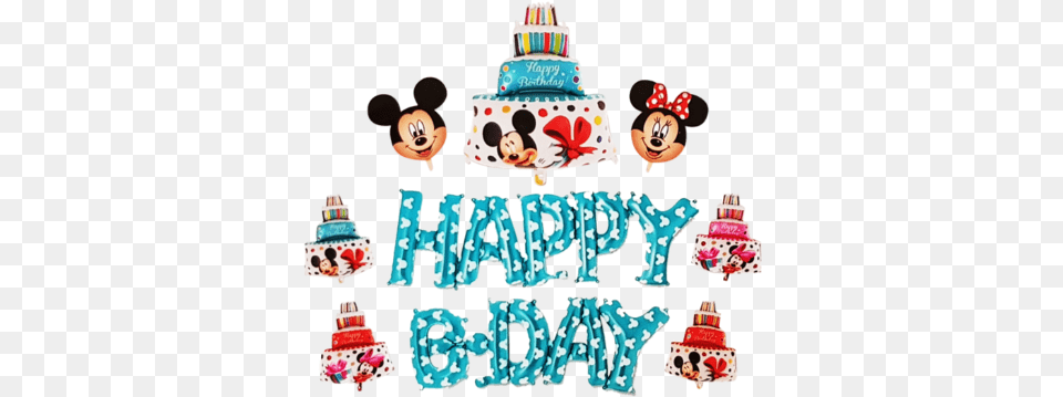 Mickey Mouse Hat Happy Birthday Mickey Mouse Balloon Mickey Mouse, Birthday Cake, People, Person, Food Free Png Download