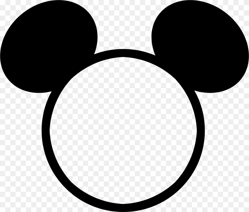 Mickey Mouse Head Frame Mickey Mouse, Gray Free Png Download