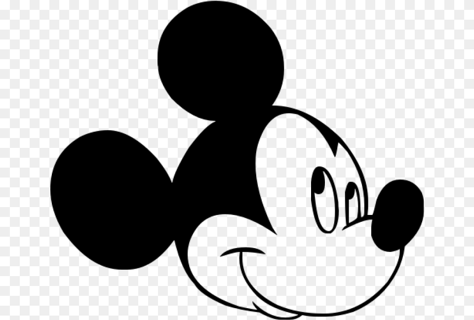 Mickey Mouse Head Image Mickey Mouse Clipart Black And White, Gray Free Transparent Png