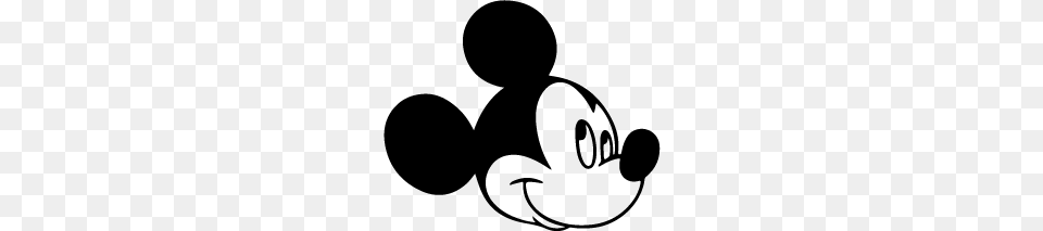Mickey Mouse Head Silhouette Clip Art, Stencil Free Png