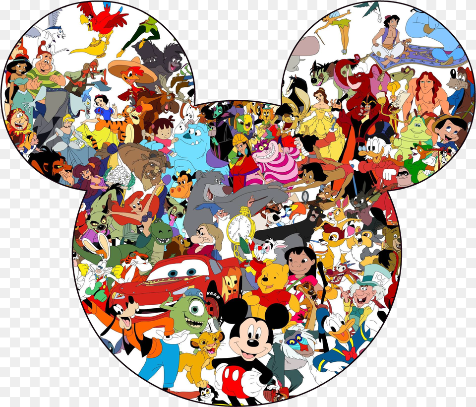 Mickey Mouse Head Silhouette Disney Characters Men Disney Characters In Mickey Head, Art, Collage, Baby, Person Png